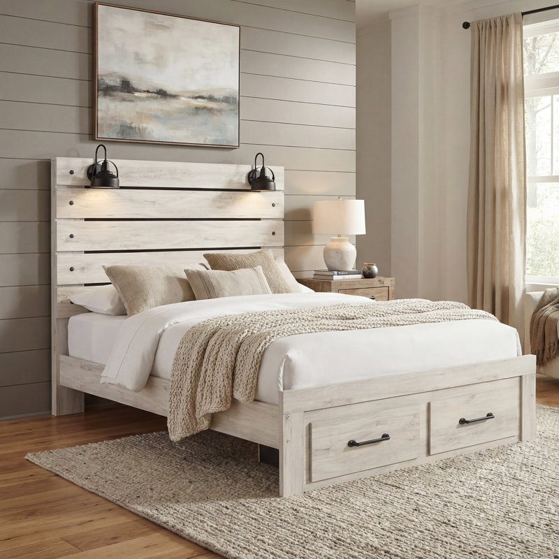 Kalayiah Slat Storage Bed, Queen