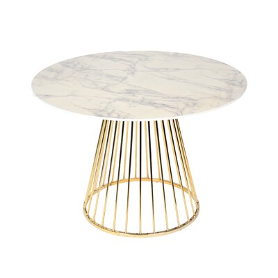 Kitsco Jaylin Round Marble Dining Table & Reviews | Wayfair