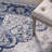 Ania Woven Indigo Floral Medallion Indoor Rug-22933805