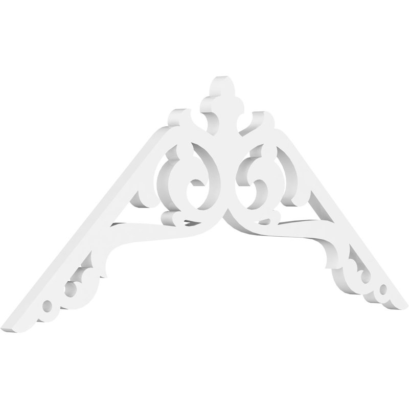 Pignon en PVC de qualité architecturale Amber, H 16,5 po x l 36 po x P 1 po, 11 / 12