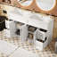 Meuble-lavabo moderne avec beaucoup de rangement et deux lavabos en résine