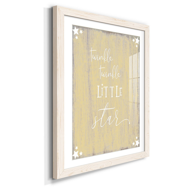 Twinkle - Reproduction d'art textuel sur papier encadré, H 31,5 po x l 23,5 po x P 1,5 po, Blanc
