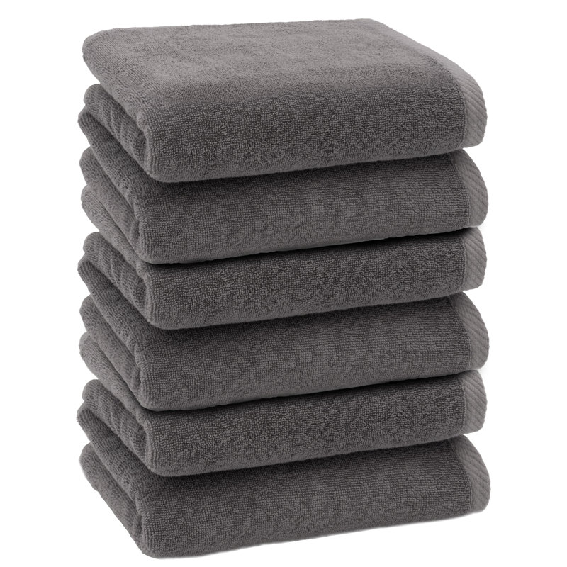Débarbouillette en coton, Anthracite