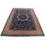 Hand Knotted Wool Area Rug in Blue And Beige