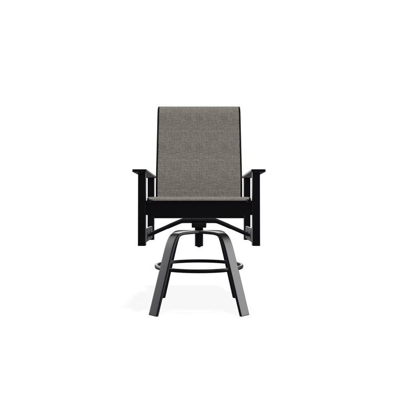 Fauteuil pivotant en polyester de qualité marine Leeward Sling, Noir, Tempête