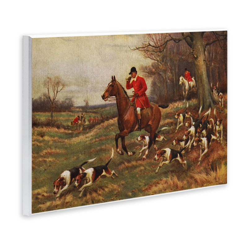  Art rétro sur plaque de chiens de chasse par Tina Higgins Designs, Inc., H 13 po x l 19 po