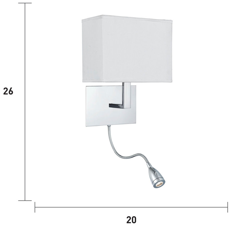 Valleystone LED Armed Sconce, Chrome