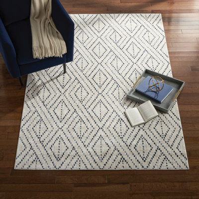 Tapis ivoire / bleu marine Lillian August Tiara Lina Lillian Lillian