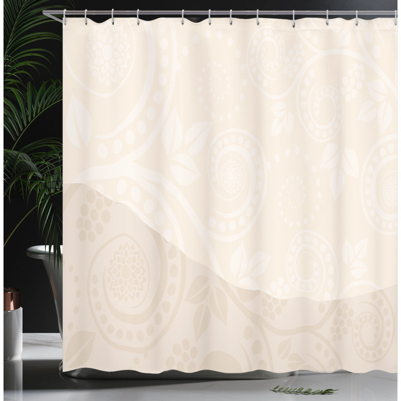 Ensemble de rideau de douche + crochets, H 69 po x l 105 po