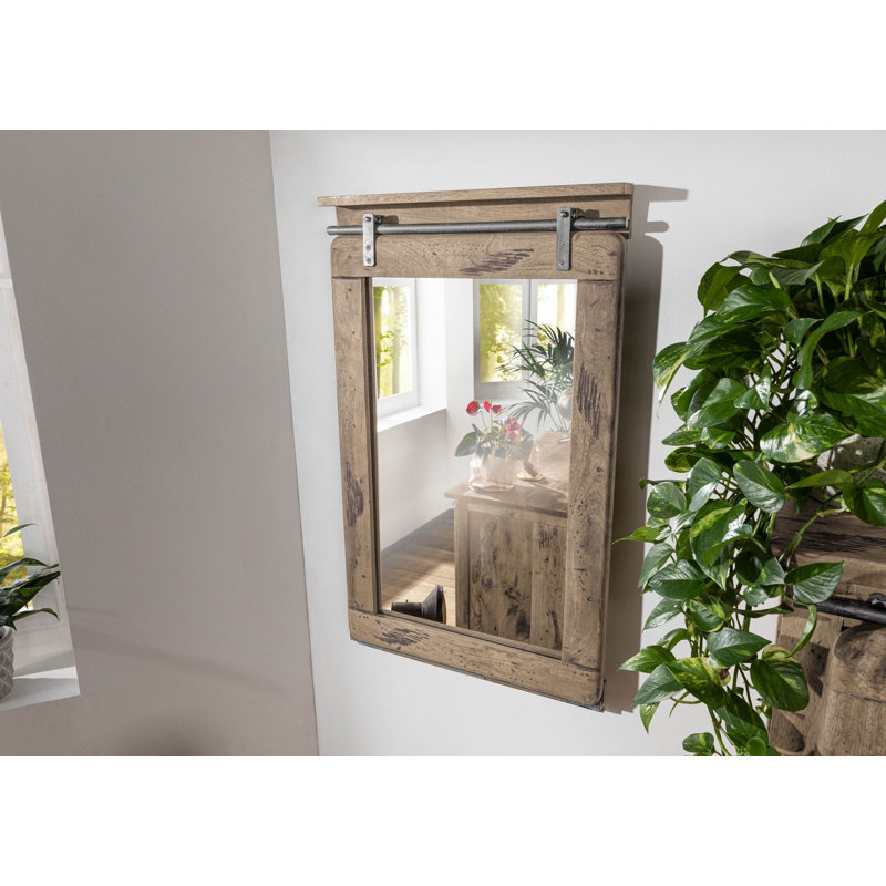 Railway Solid Wood Rectangle Mirror