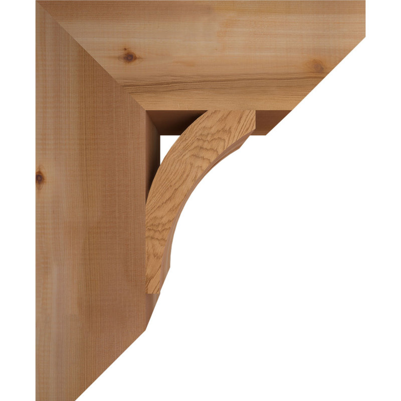 5 1/2"W x 18"D x 22"H Thorton Slat Smooth Bracket, Western Red Cedar, Western Red Cedar, 22"H x 5.5"W x 18"D