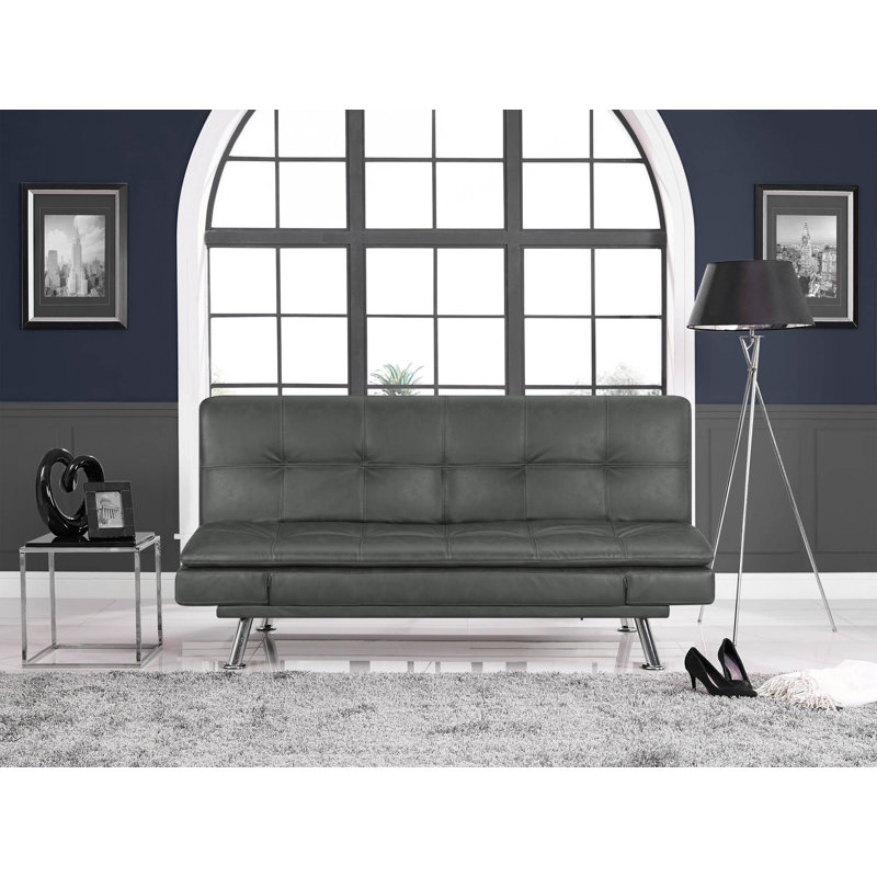 Canapé-lit Serta Billie-Loren, Polyester 100 % gris foncé