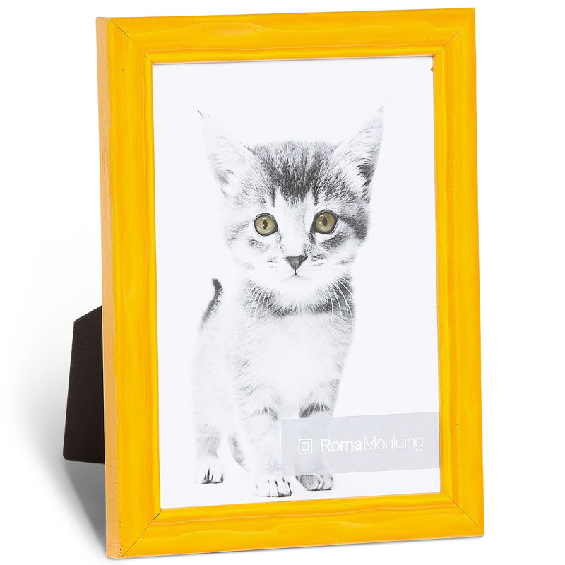 Cadre photo Lavo, 5 po x 5 po, Jaune scintillant