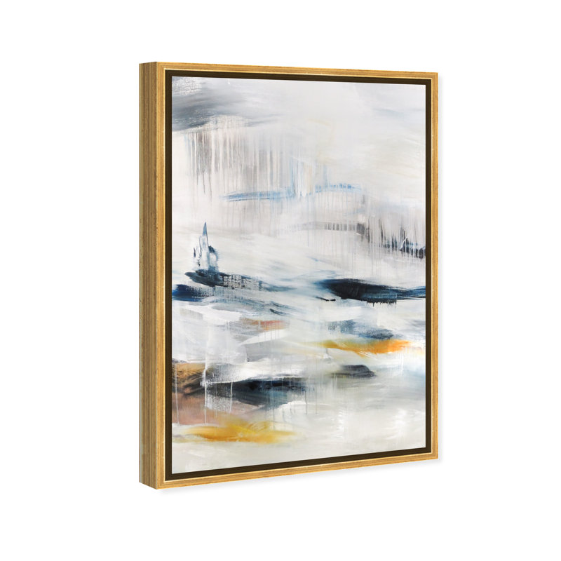 Modern Abstract Snow Landscape Print, 54" H x 36" W, Wrapped Canvas
