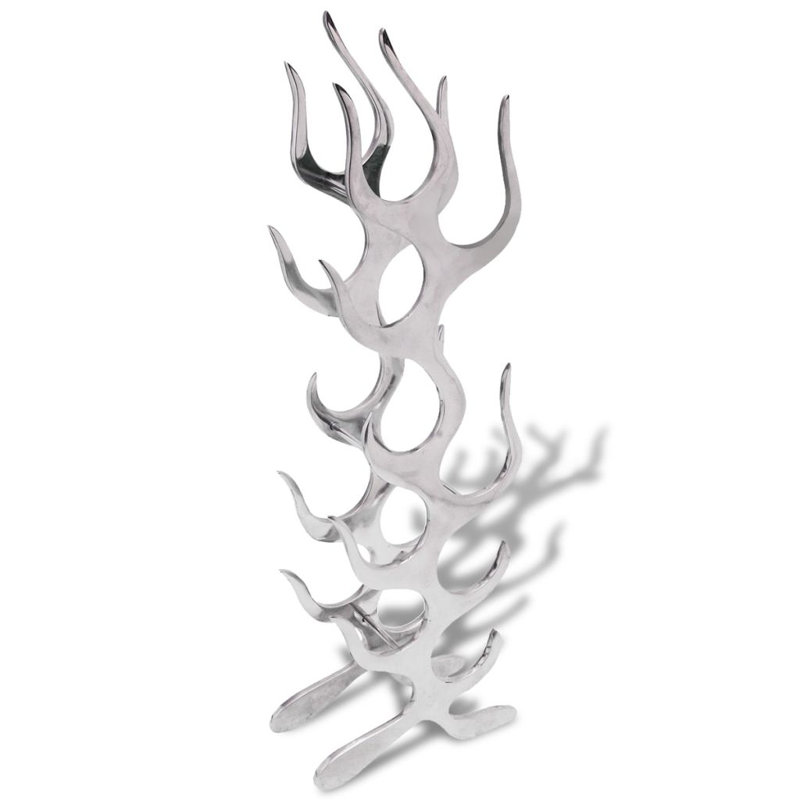 Hargimont Floor Wine Bottle Rack in Silver