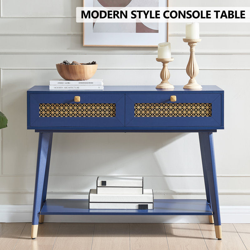 41.9" Console Table, Blue
