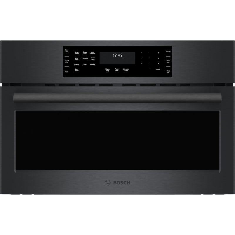 800 Series 30" Convection Electric Single Wall Oven, Black Stainless Steel
