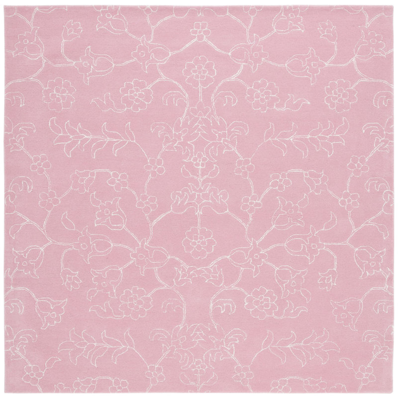 Tapis rose / ivoire Fifth Avenue 135, Carré 7 pi