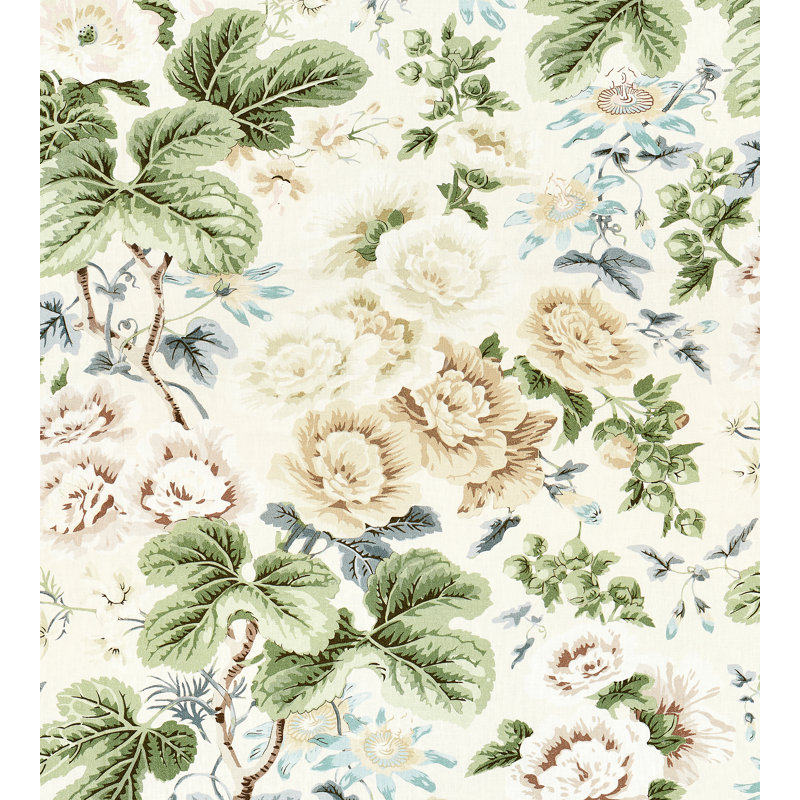 Botanica Highgrove Linen Print Fabric, Rich Cream