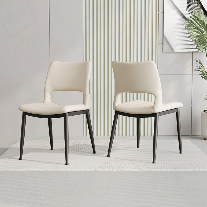 Chaise en similicuir de polyuréthane, Blanc