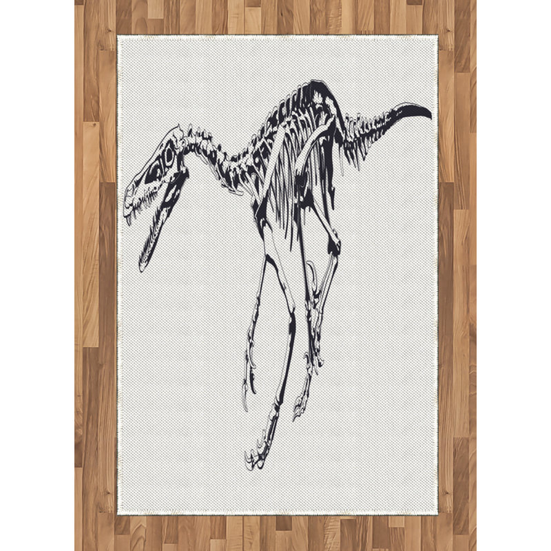 Dinosaur High Density Long Fiber Poly Threads Decorative Area Rug Carpet, Rectangle 4' x 5'8"