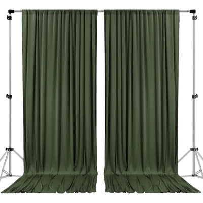 Polyester Backdrop Drapes Curtains Panels with Rod Pockets