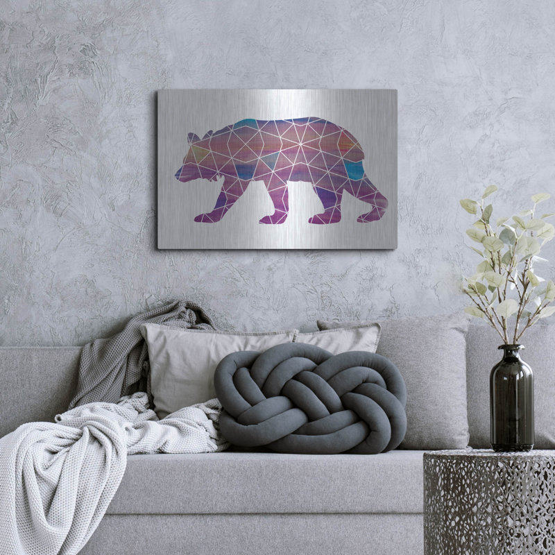 «Bear 4» par Erin Clark, art mural en métal, H 24 po x l 36 po