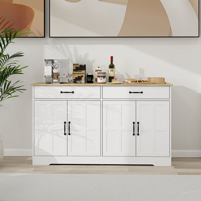 Buffet avec 2 tiroirs et 4 portes Accent Cabinet, Large Farmhouse Buffet