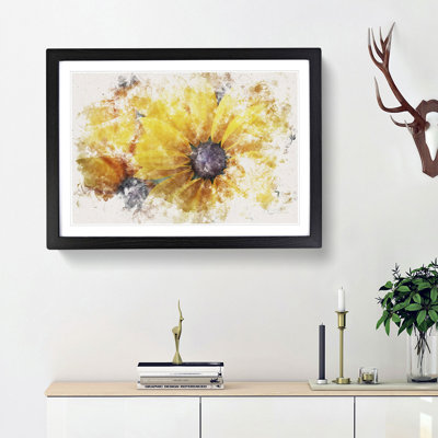 Yellow Coneflowers Watercolour - Framed Print