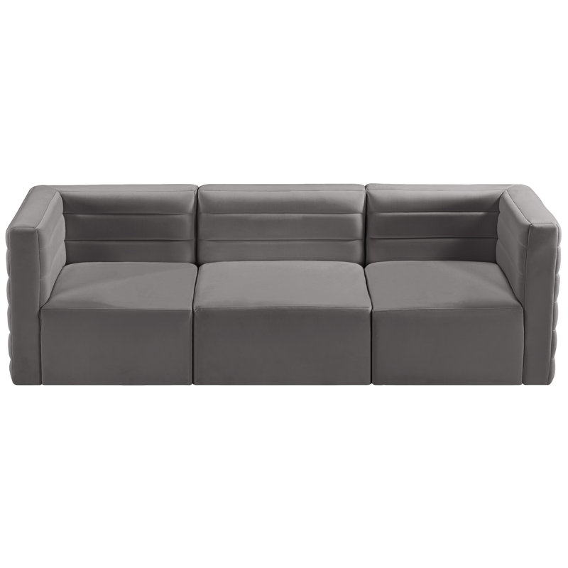 Canapé modulaire Enso, Velours gris
