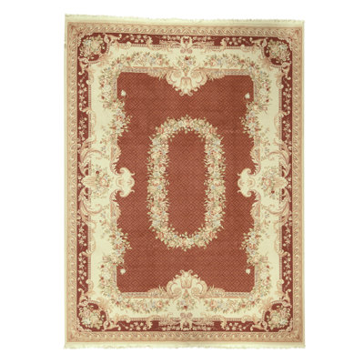 Handmade Silk and Wool Area Rug