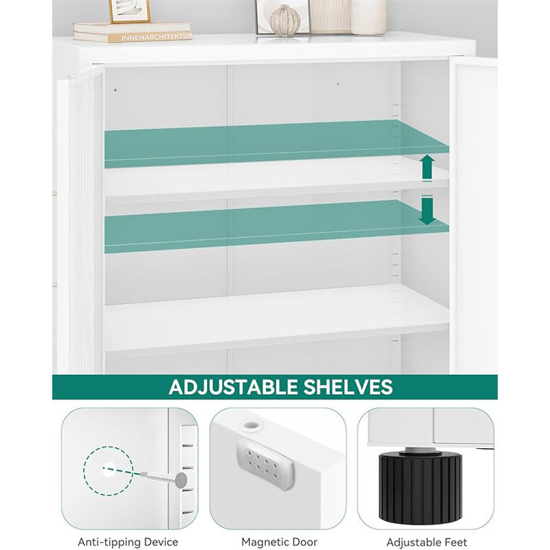 Chowk 2-Door File Cabinet, White