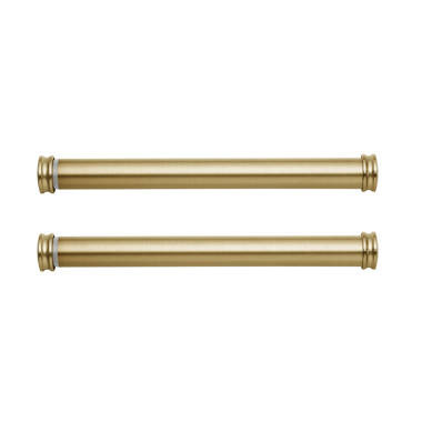 Pine Cone Hill Stockbridge Satin Brass Curtain Rod - A Cottage in the City