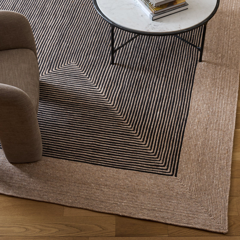 Copeland Hand Woven 0.6 Wool, 0.4 Cotton Geometric Rug, Rectangle 8' x 10'