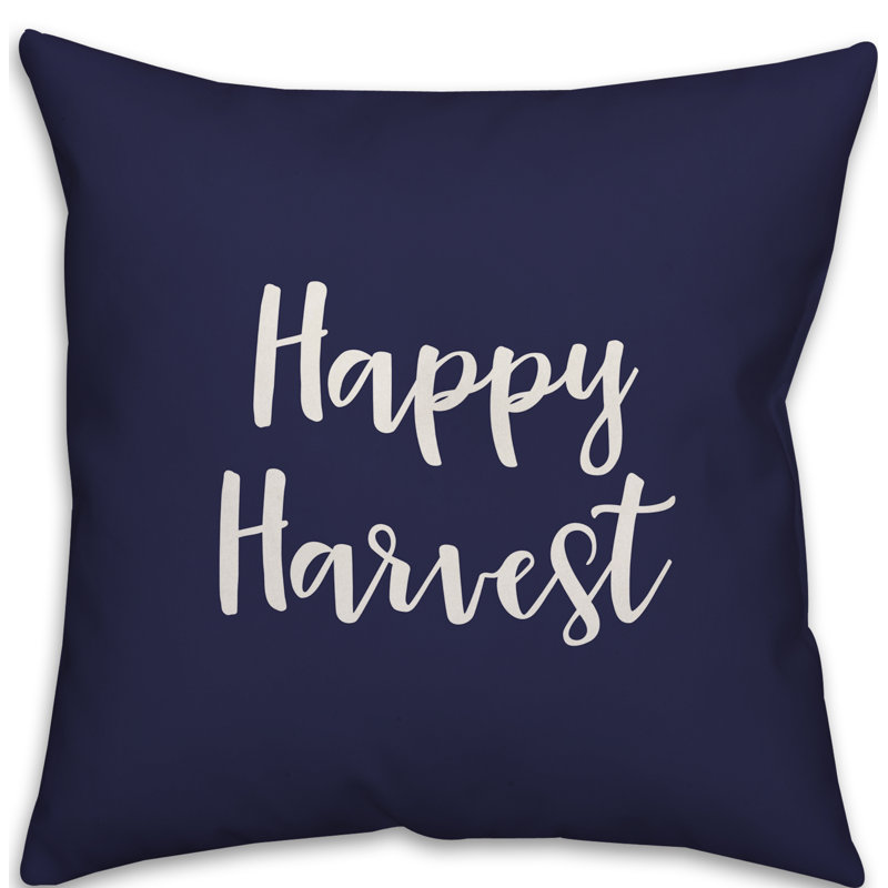 Reversible Throw Pillow, Navy, Throw Pillow
