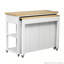 Îlot de cuisine de 47 po avec table de salle à manger extensible, table de cuisine en placage de bois d'hévéa avec support de rangement interne, prise de courant, îlot de cuisine avec rangement 2 tiroirs et 2 armoires-197859358