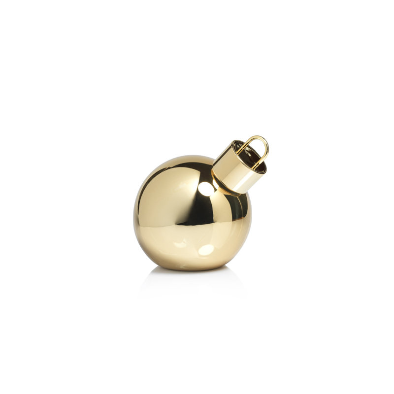Ornement boule en verre, H 7,75 po x l 7,75 po x P 7,75 po, Or