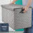 Sorbus Collapsible Fabric Toy Storage Box with Lide in Grey Patterned