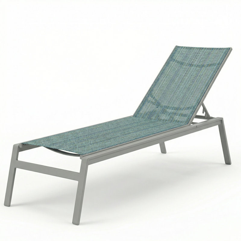 Chaise, Nova Seaglass Sling/Matte Gray