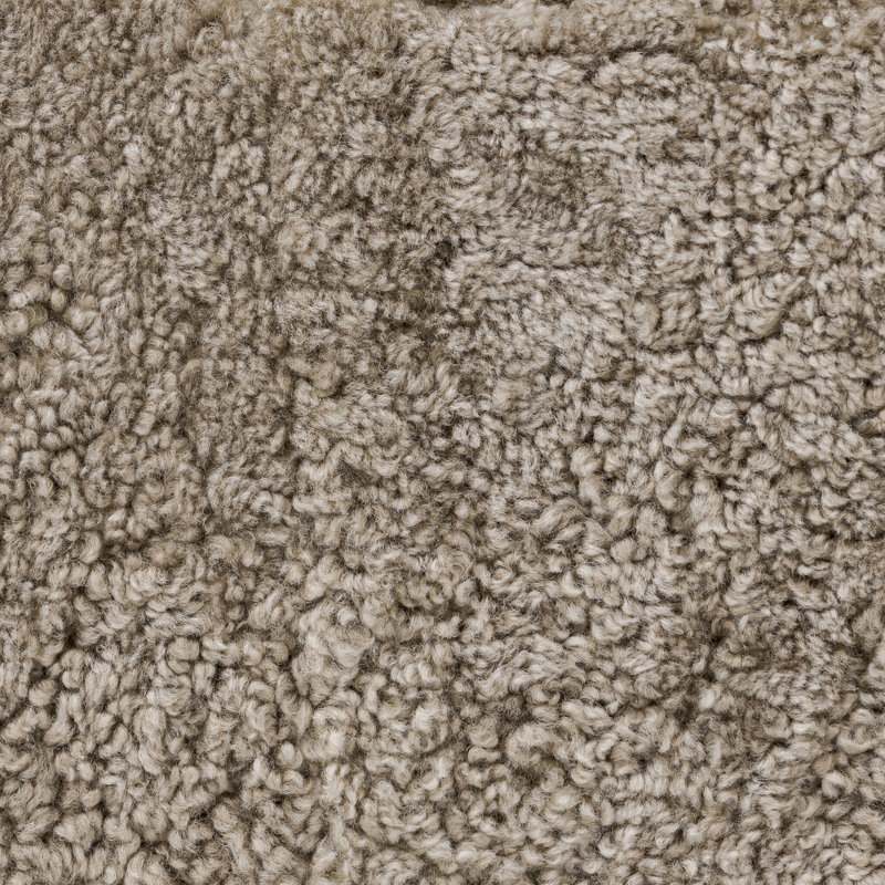 Oslo Ottoman, Worn Oak, Taupe Shearling