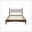 Full Size Retro Platform Bed with Gourd Shaped Headboard and Wooden Slats-625273335-625273332