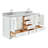 73'' Double Bathroom Vanity with Carrara Marble Top-93359371