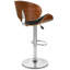 Geoghegan Swivel Upholstered Solid Wood Adjustable Height Bar Stool with Iron Frame