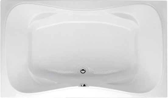 Monterey 60 in. L Soaking Tub, White, Satin Chrome