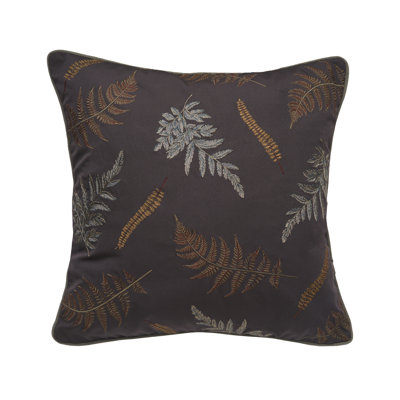 Ferns Pattern Indoor/Outdoor Grey Pillow