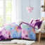 Literie double / grand teint par nouage, microfibre brossée douce, rembourrage, comprend un édredon pour lit, look de rêve coloré, lavable à la machine-121054399-121054398
