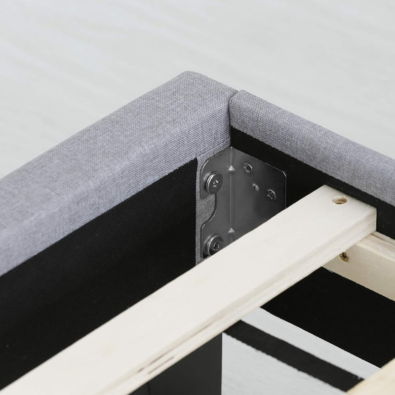 Carlester Upholstered Platform Bed, Twin, Glacier