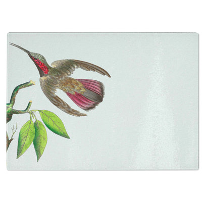 Tempered Glass Hummingbird by George Shaw Chopping Board