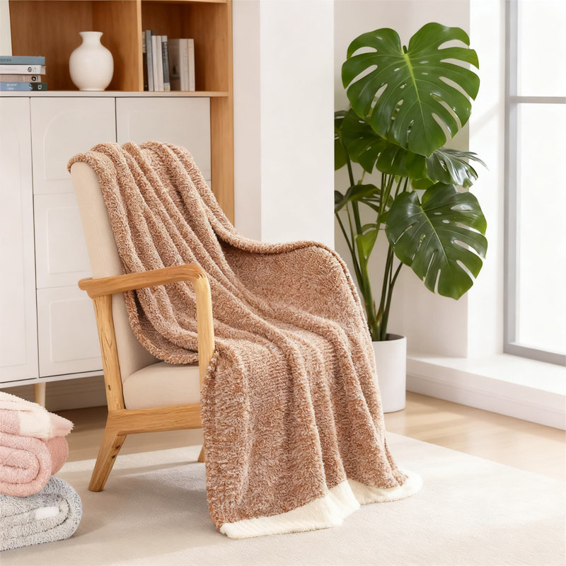 Jeté en microfibre de qualité supérieure, couverture douce, moelleuse et chaude toutes saisons pour canapé, lit, voyage et usage extérieur