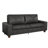 Gilmar 89" Upholstered Vegan Leather Sofa with Square Arms and Storage Pockets-51740214